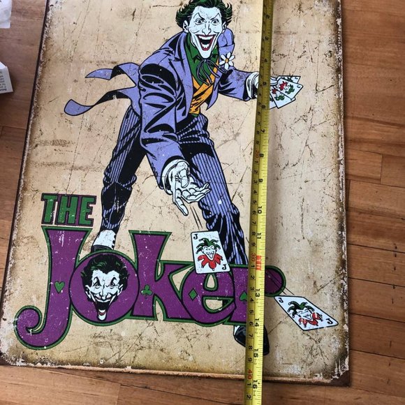 DC Comics The Joker Metal Tin Sign 12.5in x 16in - Picture 6 of 8